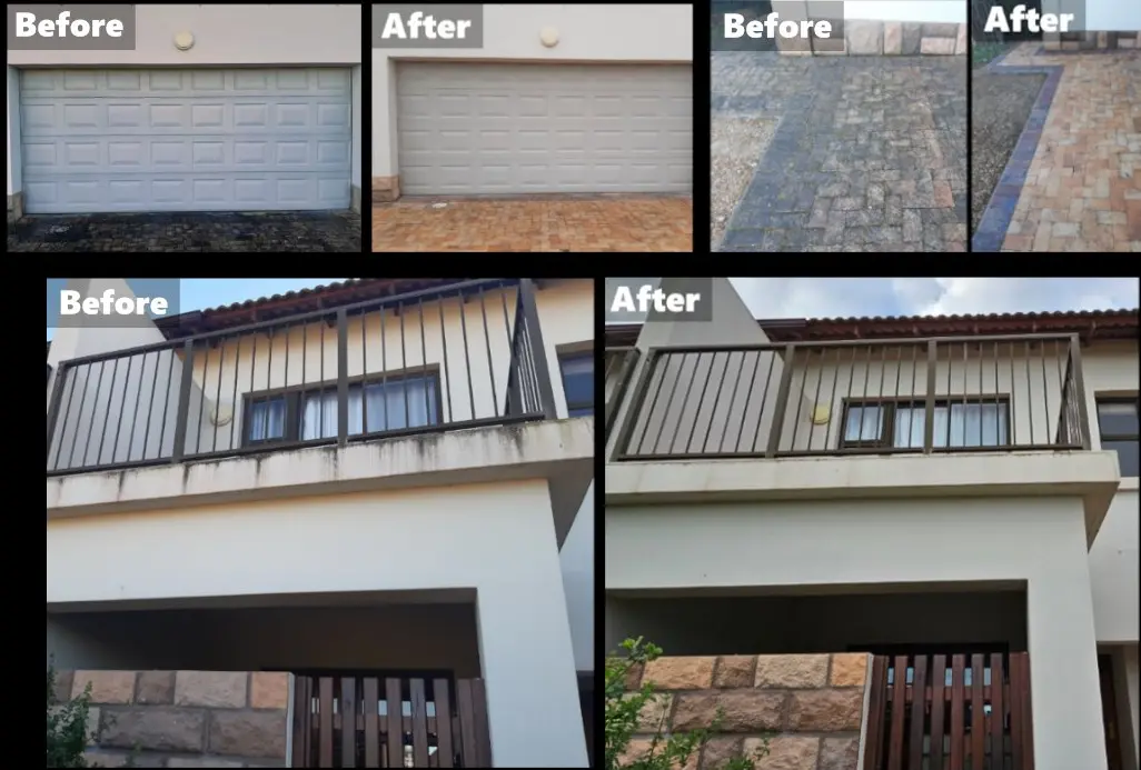 A clean, freshly washed house exterior wall